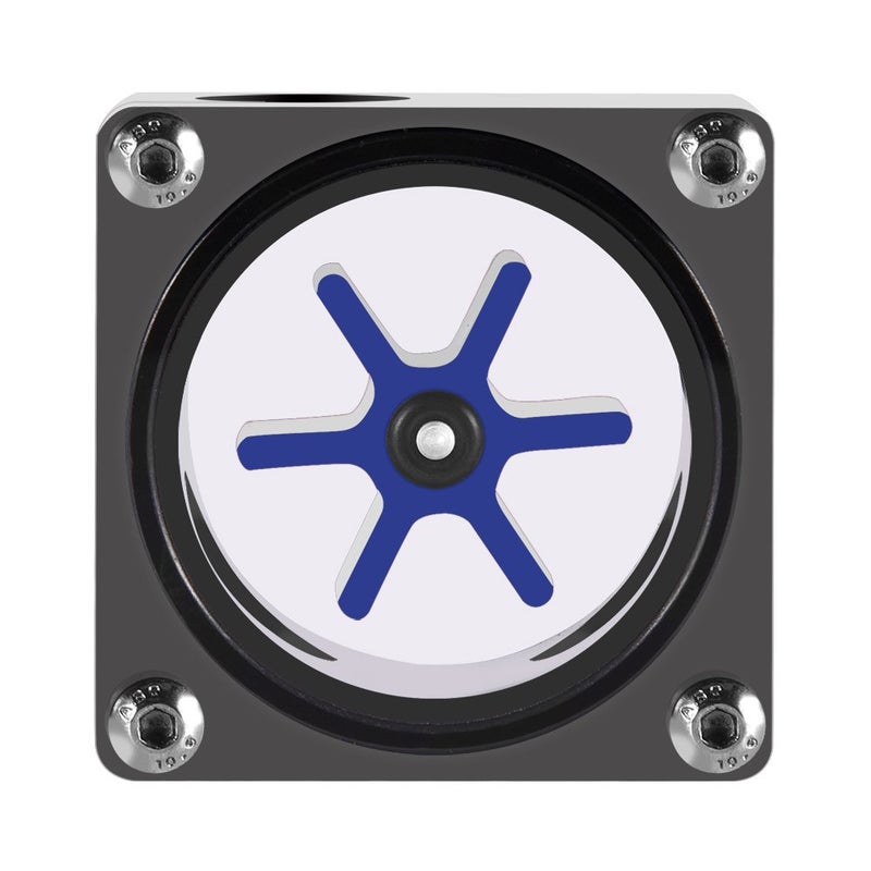 Eboxer G1/4 Thread 6 Impeller Meter 3 Ways Meter Indicator for PC Water Cooling System - Image 1